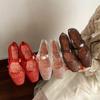 Melting Brown Women Mesh Jelly Mary Jane Flat Shoes 3color