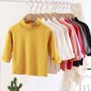 Kids' Thickened Long Sleeve Turn-Down Collar Base Layer for Autumn and Winter