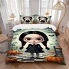 3pcs Halloween Dress Duvet Cover Set, 1 Duvet Cover + 1/2 Pillowcases (No Insert), Double Bed Duvet Cover, Bedding Set, Bedding, Seasonal Be