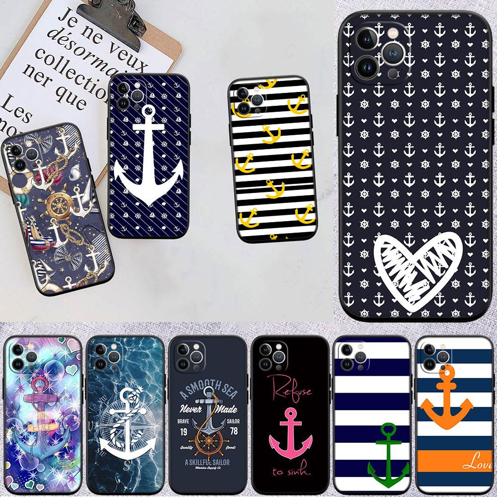 PP1 Anchor Sailor Soft Shell Phone Case for Samsung Galaxy S20 S21 S22 Ultra FE + Plus A21S A22 A24 A25 A26 A30 A30S A31