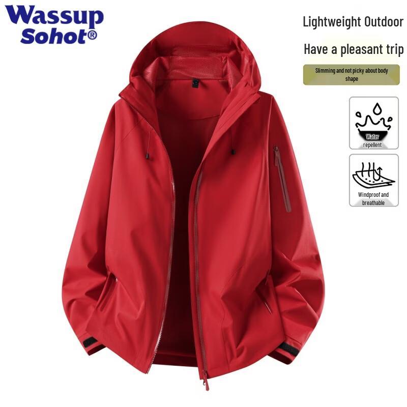 Wassup Sohot Men s Mountain Series Windproof Hiking Jacket 3XL