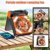 4 Speeds Wind Outdoor Solar Fan 90-Degree Folding Portable Tent Fan Folding Ventilador  Tent Use