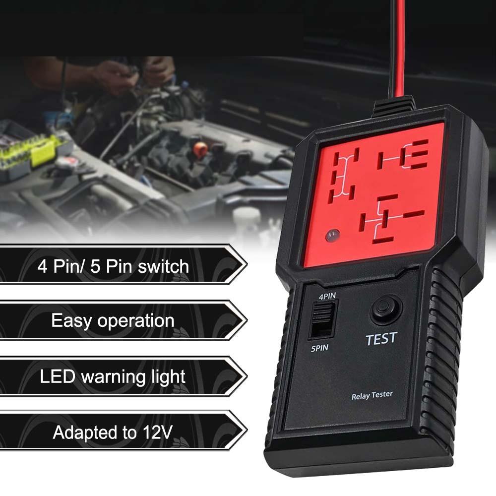 Universal 4/5 Pin Automotive Relay Tester 12V With LED Indicator