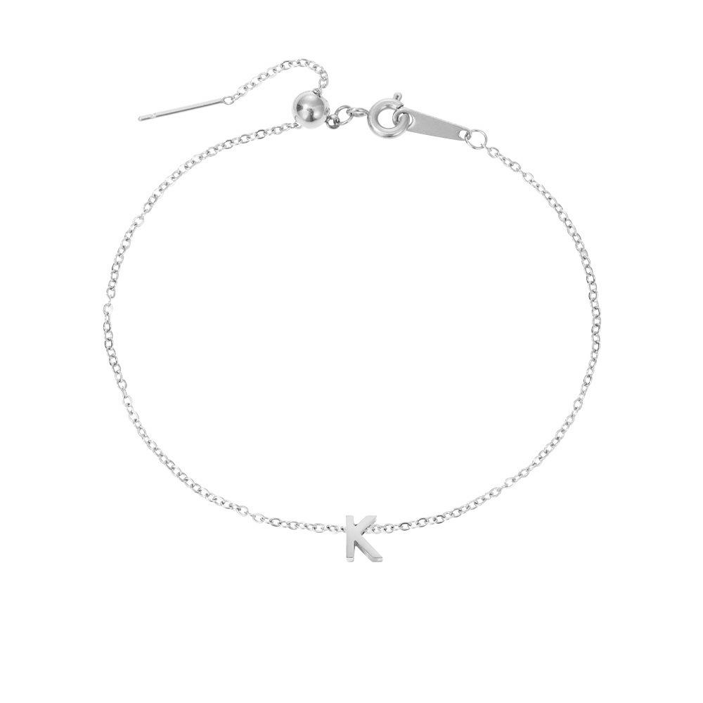 Gold-Plated Titanium Steel DIY Name Bracelet for Women – Versatile, Elegant Gift Jewelry