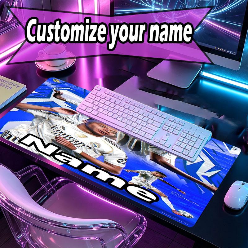 Benutzerdefinierter Name Personalisiertes Kylian Mbappe Muster Mauspade, Laptop PC Schreibtischmatte, Dekorative Schreibtischmatte für Zuhause Tastaturpad Geschenk