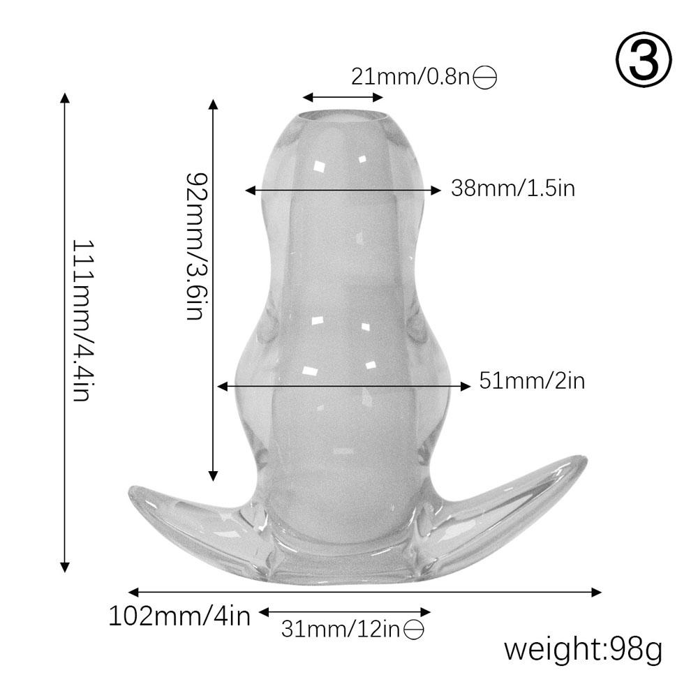 Hollow Tunnel Butt Plug with Matched Stopper Anal Plug Thread Butt Plug Sex Toys Butt Plugs Training Set for Beginners Advanced Users Adult Sex Toy