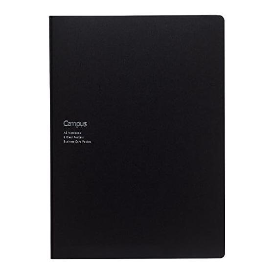KOKUYO notebook cover with document file and 1 campus notebook included A5 black No-615B-D