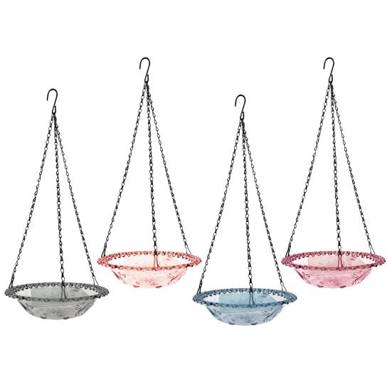 Bird Feeder with Removable Tray Hanging Bird Bath S Hook Design Bird Tub Shower Tray for Garden Balcony Patio