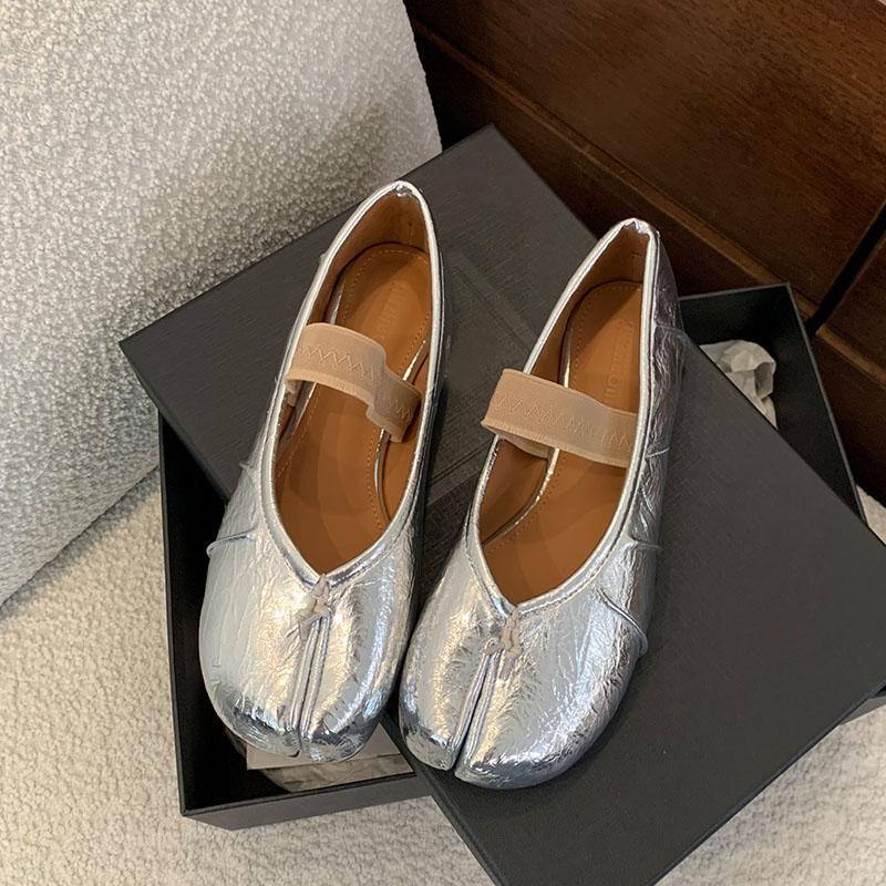 Fashion Fashion Elastic Band Women Ballet Flats Shoes Shallow Female Soft Footwear Strange Toe Ladies Flats Mary Janes Lolita Shoes