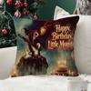Movie Pillow Case Little Plush Fabric Soft Double Sided Print Sofa Mogwai Cushion Cover Throw Pillow Covers