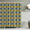 Modern Plaid Shower Curtain Waterproof Bathroom Decor With Bright Colors For Home Decoration