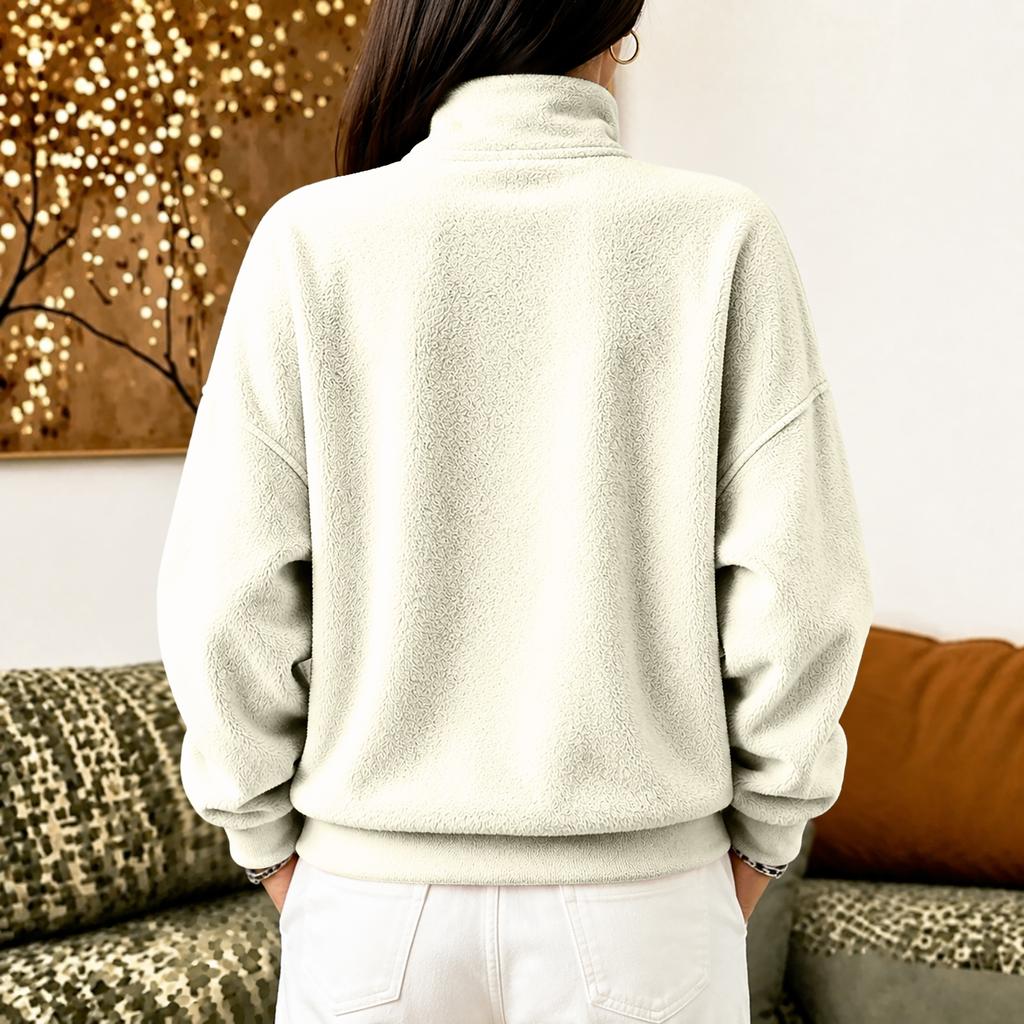 Women's Zip Up Hoodie, Loose Fit Color Casual Sweatshirt for Fall and Winter