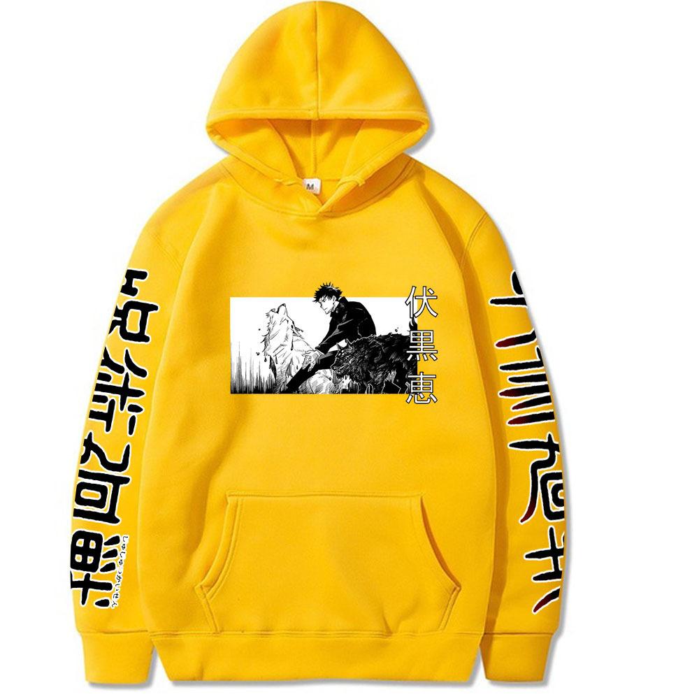 Megumi Fushiguro Jujutsu Kaisen Men's Hoodie Vintage Unisex Pullover Men Vintage Graphic Hoody Tops Oversize Clothing