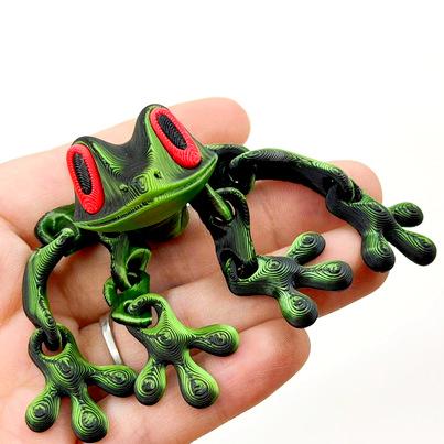 3D Printed Magnetic Frog Fridge Magnet, Realistic Frog Fridge Magnet, Fun Ornament Home Office Whiteboard Decoration