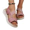 Large size 2025 new fashion sandals women's European and American simple fish mouth Roman sandals muffin bottom 2025