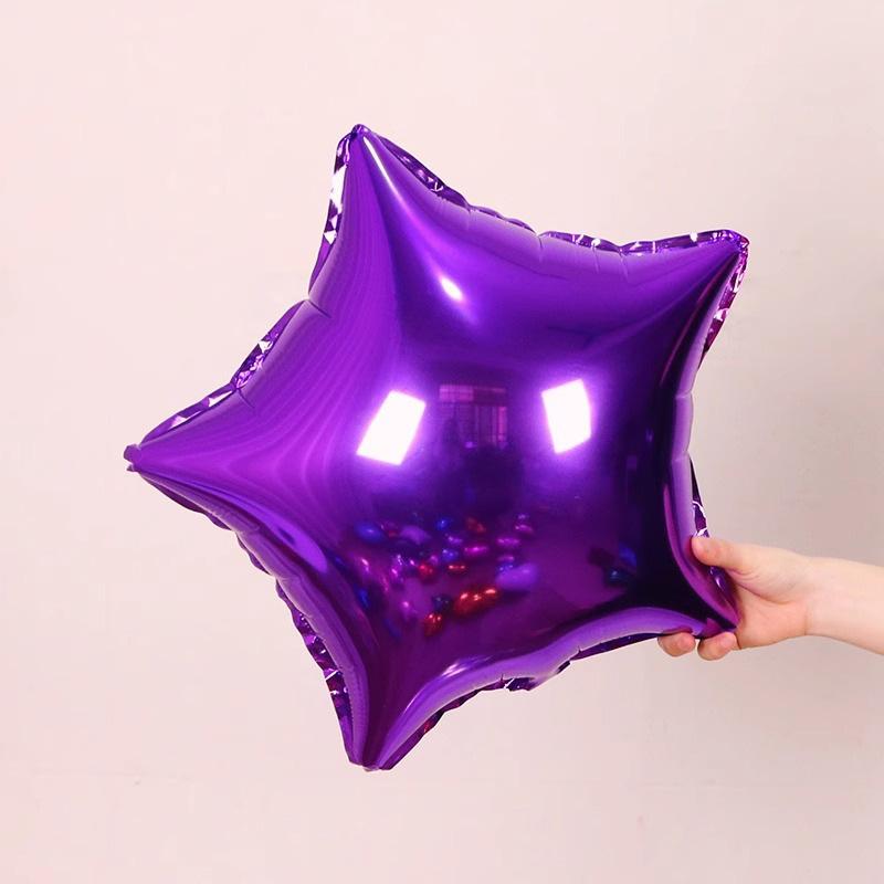 Monochrome Pentagram Aluminum Film Balloon Solid Color Shopping Mall Hotel Ktv Bar Store Scene Decoration