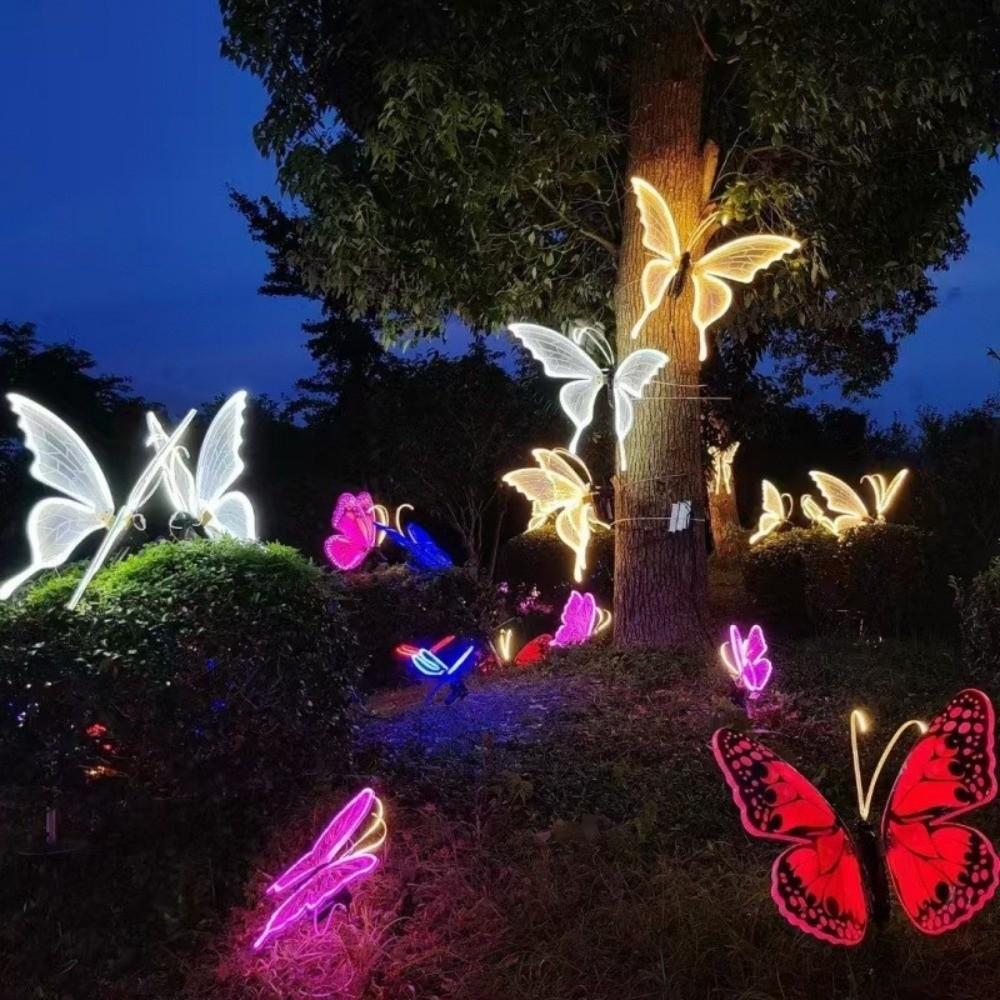 40/60cm LED Butterfly Light Static Waterproof LED Fluttering Butterfly LED Simulated Butterfly Decor Holiday Party Decor