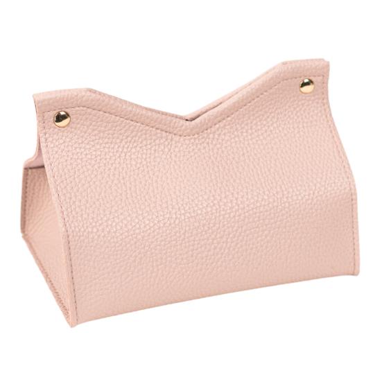 Tissue Box, Easy Open Waterproof PVC Leather Design, Simple Style Durable Anti-Crack Tissue Dispenser for Home Car Use B