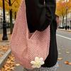 Lazy wind woven tote bag women's spring summer hollow simple knitted bag large capacity seaside vacation shoulder bag