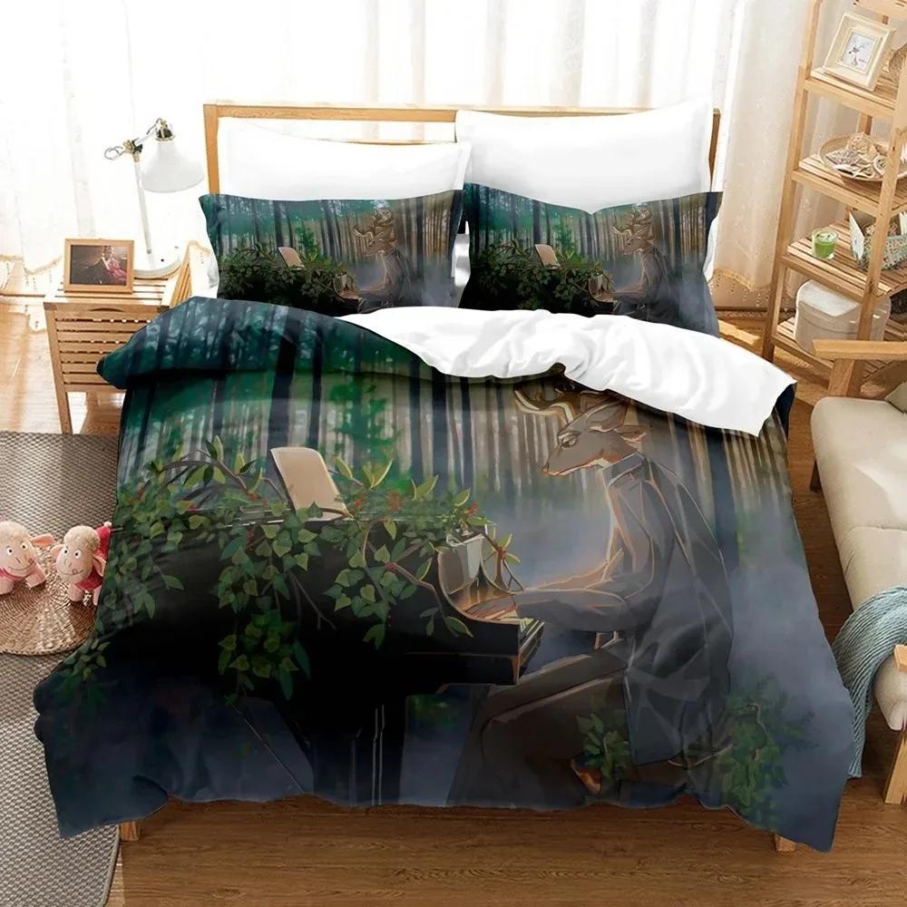 Comforter 3D Print Beastars Bedding Sets Kids Anime Comforter Twin Queen King Single Size Gift Boys