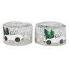 2Pcs Christmas Ribbons Cartoon Retro Truck Pattern 5 Meters Decorative AccessoriesGray