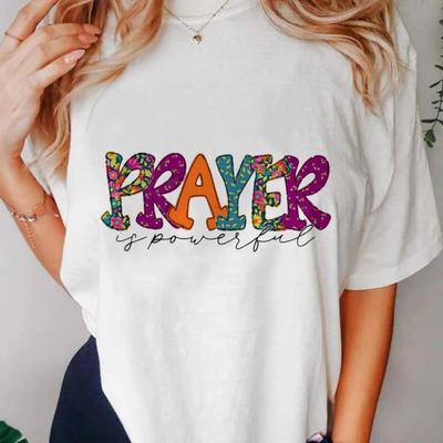 Cute and Versatile Short Sleeved Pattern Women's Letter Printed T-Shirt Street Style Round Neck Printed Valentine's Day T-Shirt