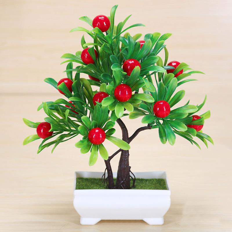 Plantă artificială în ghiveci cu fructe din spumă pentru decorarea casei de masă pentru sufragerie