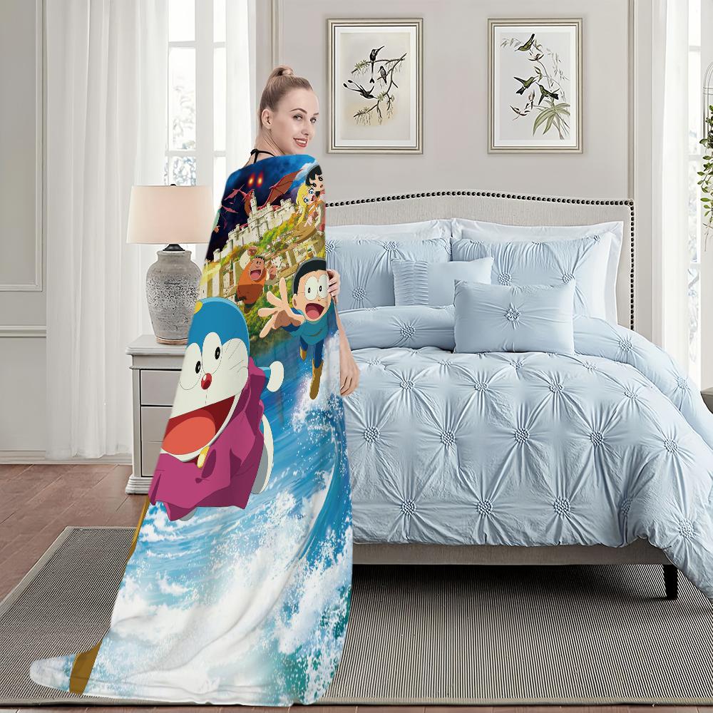 Cartoon D-Doraemons Movie Blanket Blanket for Couch Sofa Travel Home Hiking Picni Bed Beding Flannel Blanket birthday gift