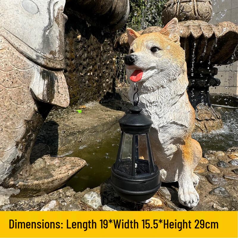 ZOATRON Solar Powered Shiba Inu Garden Ornament