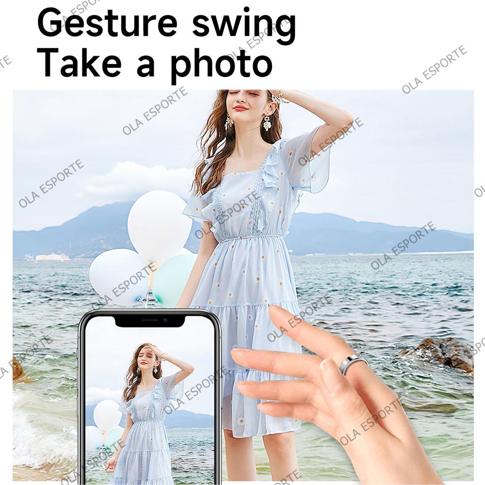 New R09 Smart Ring Men Women with Charging Case,Heart Rate Blood Oxygen Sleep Monitor, Multiple Sport Mode, 5ATM Waterproof Ring