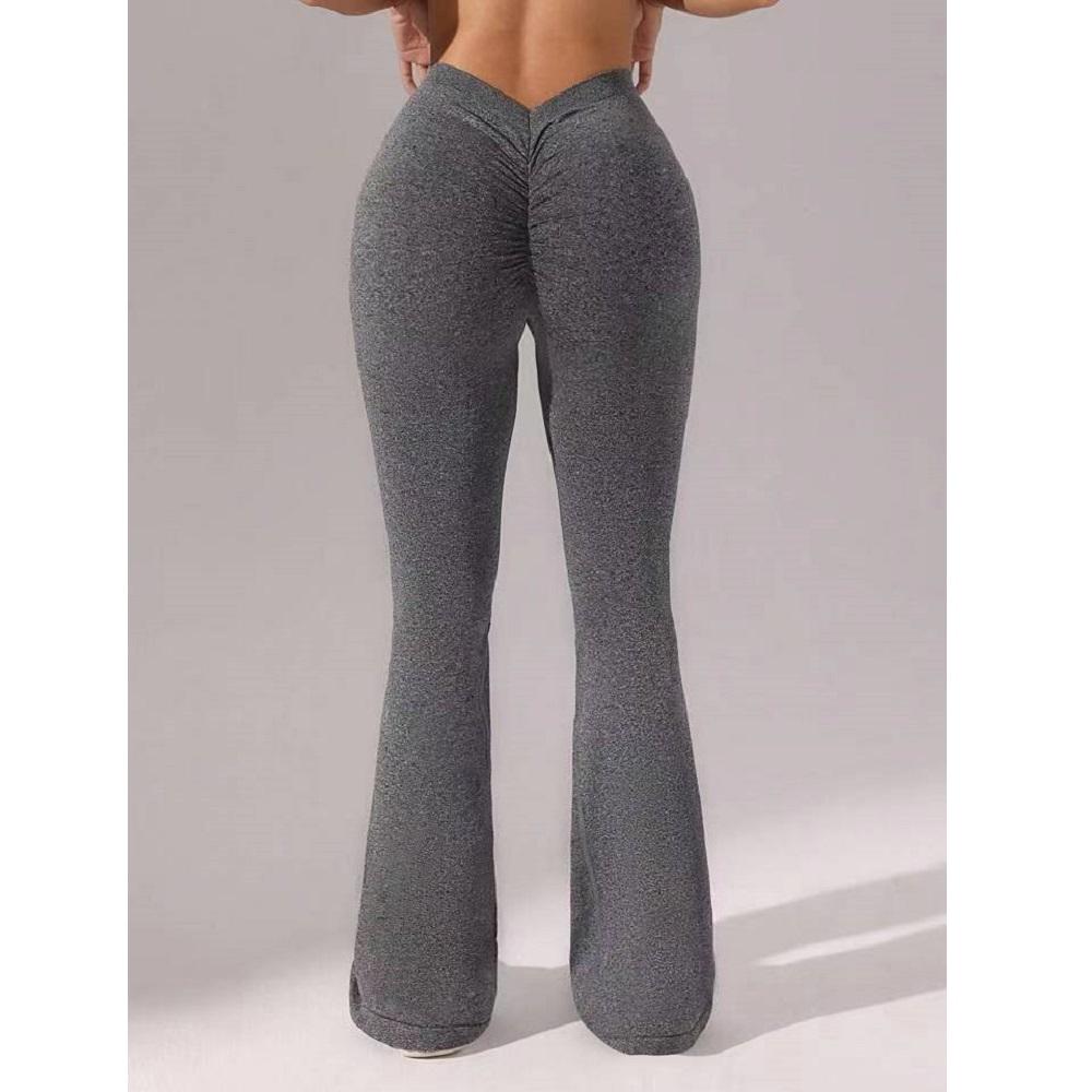 Flare Leggings V-shaped Hip Yoga Pants Women High Waist Wide Leg Pants Women Gym Fitness Sports Latin Dance Trousers