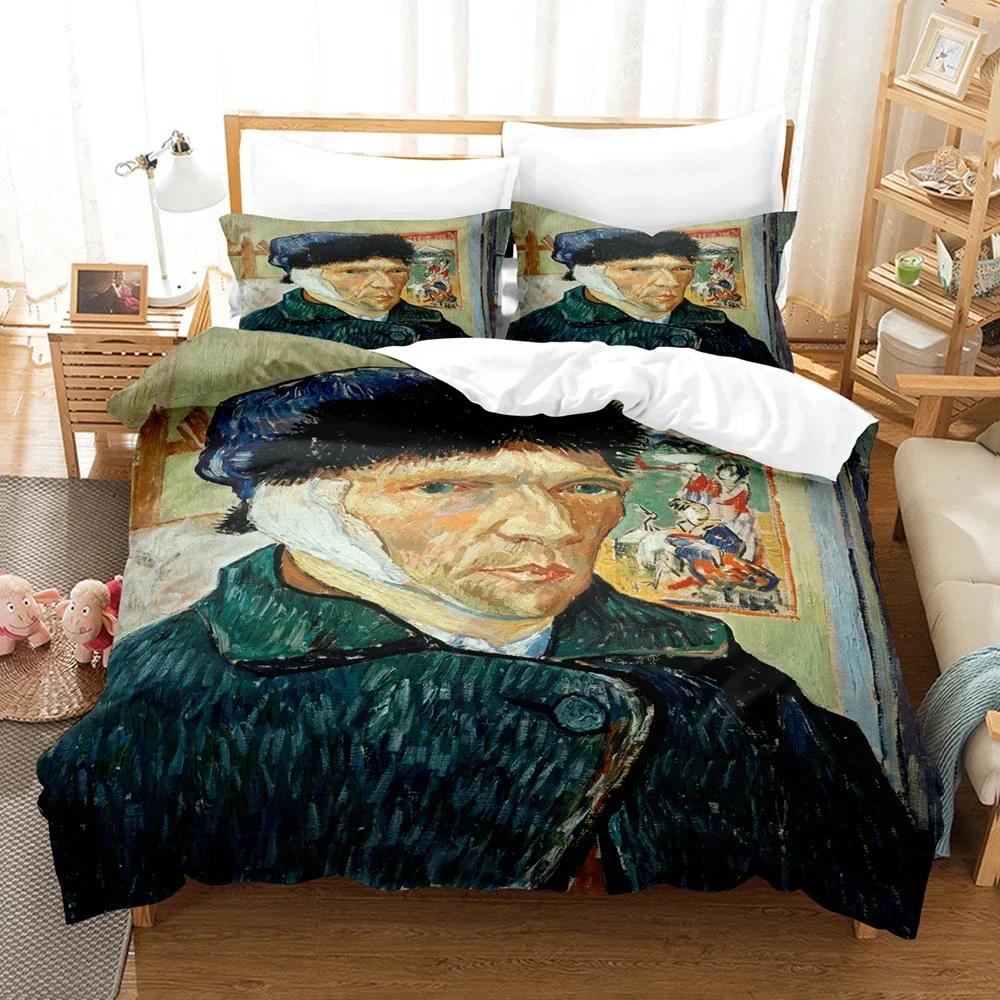 Van Gogh Oil Painting Bedding Set Single Twin Double Queen King Cal King Size Bed Linen Set