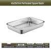 Commercial 304 Stainless Steel Perforated Square Basin