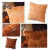 Halloween Pillowcase 3D Pumpkin Pattern Solid Color Hidden Zipper Square Shape Long PV Velvet Bedroom Living Room Sofa Decoration Pillowcase Pillow