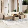 VidaXL Garden Lounge Set with Cushions 7 Pcs, Patio Sofas, Patio Furniture Set, Outdoor Furniture, Beige 3271324