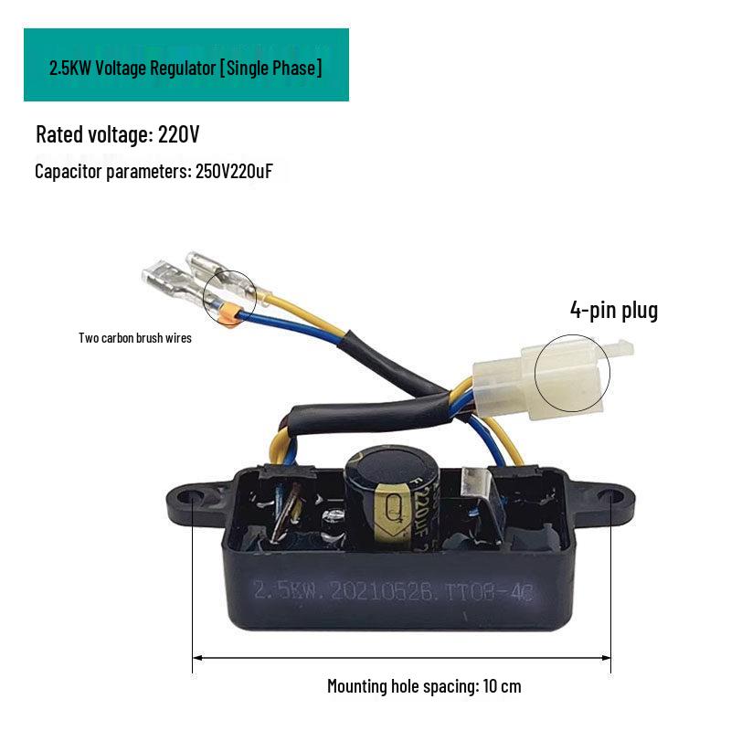 AVR Voltage Regulator for 2-8KW Gasoline Generator, Diesel Engine, Single/Three-Phase Equal Power