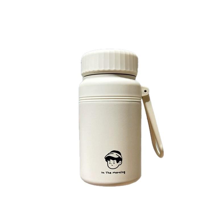 New Simple Boys Printed Thermos Cup Large Capacity Stainless Steel with Handle Boys and Girls Portable Water Cup