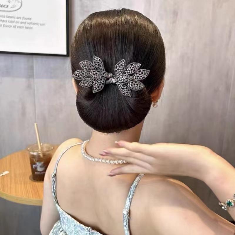 Ins Style Elegant Lazy Hair Curler Fshion Flower Fashion Flower Roller Hair Curler Lazy Hairpin Butterfly Hair Clips For Girls