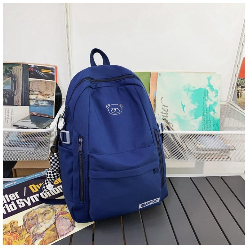 Schoolbag Backpack Women's Large Capacity Korean Version Harajuku High School Student Backpack Japanese Simple ins Style Junior High School Student 