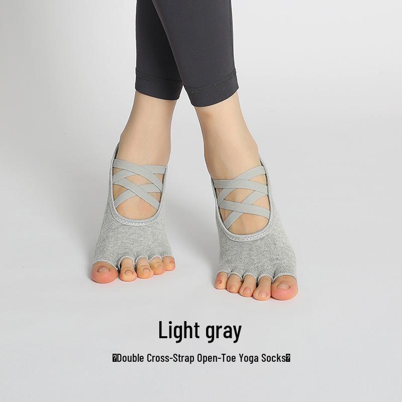 Women's Non-Slip Five-Toe Yoga Socks for Indoor Fitness and Pilates