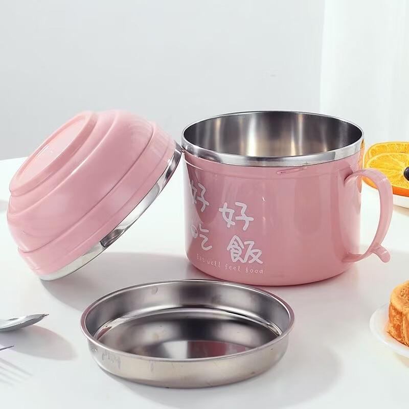 Portable Stainless Steel Lunch & Noodle Bowl Set