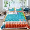 Copripiumino Scienza Tavola Periodica degli Elementi Set Letto Amanti della Chimica Immagine per l'Apprendimento Set Letto in Poliestere Blu Viola