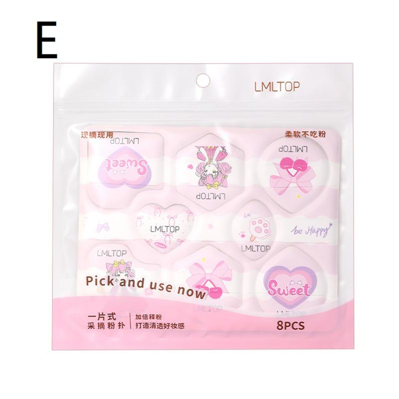8Pcs Soft Cosmetic Puffs Cosmetic Powder Puff Blender Set Multi-Shaped Soft Touch Sponges For Daily Makeup Beauty Tools