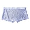 Men Boxer Underwear Low-rise Elastic Waistband Shorts Briefs Solid Color Printing U-convex Panties Breathable See-through Shorts Underwear