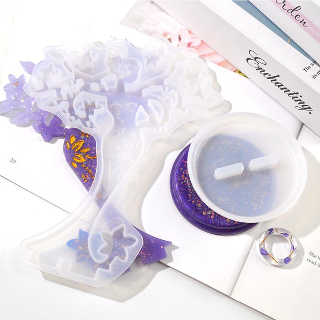 DIY Beauty Shaped Jewelry Holder Silicone Mold Crystal Epoxy Resin Casting Mold Earring Necklace Display Stand Molds