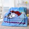 Bluey 121 Customize Text Blanket Throw Personalized Blanket Comfortable Perfect for Nap Bedding Couch Living Room Ideal for All Seasons
