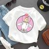 SpongeBob SquarePanted Child Short Sleeve TShirt Anime Character Print Cotton Pullover Boys Girls Summer Casual Crew Neck Tops