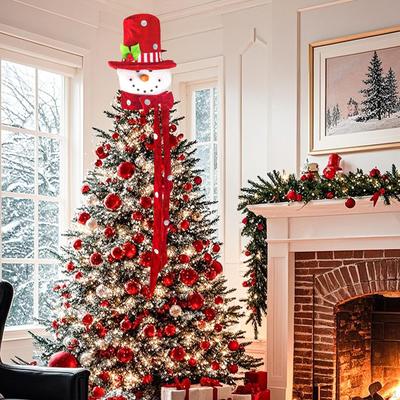 Snowman Hugger, Traditional Vintage Christmas Tree Topper for Party Fireplace