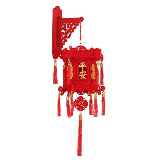 Year of The Horse Lantern Traditional Chinese New Year Decoration with Fabric Hanging Ornament for Door Festive Atmosphere 2026 Spring Festival Decor