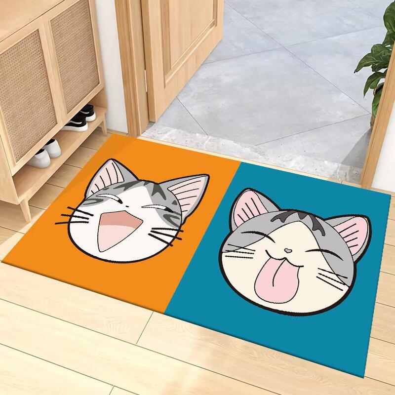 Non-Slip Cartoon Door Mat: Absorbent Entryway, Bedroom, and Bathroom Rug